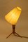 Wood Table Lamp with Fabric Shade, 1950s 12