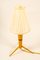 Wood Table Lamp with Fabric Shade, 1950s 6