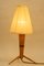 Wood Table Lamp with Fabric Shade, 1950s, Image 13