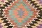 Alfombra Kilim vintage con estampado de yute, 1965, Imagen 9