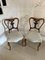 Antique Victorian Carved Walnut Side Chairs, 1850s, Set of 2 1