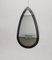 Itailan Wall Drop Mirror with Gray Mirrored Glass, 1970s 1