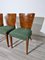 Art Deco Dining Chairs attributed to Jindrich Halabala, 1940s, Set of 4 10