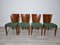 Art Deco Dining Chairs attributed to Jindrich Halabala, 1940s, Set of 4, Image 1