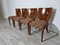 Art Deco Dining Chairs attributed to Jindrich Halabala, 1940s, Set of 4 5