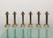 Vintage Italian Brass Candleholders, 1970s, Set of 4, Image 4