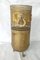 Brass Umbrella Stand with Lion Handles and Female Figures 3