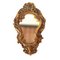Specchio in legno dorato con dettagli floreali, Immagine 1