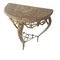 Louis XIV Bronze Console Table with Marble Top 2