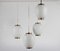 Opaline Glass and Brass Pendant Lamp by Bent Karlby for Lyfa, 1960s, Set of 4, Image 1