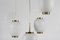 Opaline Glass and Brass Pendant Lamp by Bent Karlby for Lyfa, 1960s, Set of 4, Image 2
