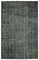 Black Overdyed Wool Rug, Image 1