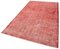 Red Overdyed Wool Rug 3
