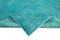 Turkish Turquoise Overdyed Rug 6