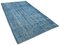 Türkischer Blauer Überfärbter Teppich 2