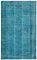 Turkish Turquoise Overdyed Rug 1