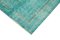 Turquoise Overdyed Wool Rug, Image 4