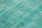 Turquoise Overdyed Wool Rug, Image 5