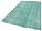 Turquoise Overdyed Wool Rug 3