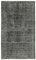 Black Overdyed Wool Rug, Image 1