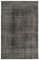 Black Overdyed Wool Rug, Image 1