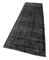 Vintage Black Overdyed Runner Rug 3