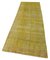 Vintage Yellow Overdyed Runner Rug 3