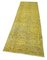 Alfombra de pasillo vintage sobreteñida en amarillo, Imagen 3