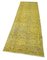 Vintage Yellow Overdyed Runner Rug 3