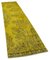 Alfombra de pasillo vintage sobreteñida en amarillo, Imagen 2
