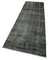 Vintage Black Overdyed Runner Rug, Image 3