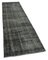 Vintage Black Overdyed Runner Rug, Image 2