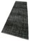 Vintage Black Overdyed Runner Rug 3