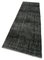 Vintage Black Overdyed Runner Rug, Image 3