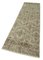 Vintage Beige Overdyed Runner Rug 3