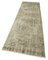 Vintage Beige Overdyed Runner Rug 3