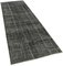 Vintage Black Overdyed Runner Rug 2