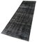 Black Overdyed Runner Rug 3