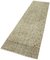 Vintage Beige Overdyed Runner Rug 3