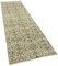 Vintage Beige Overdyed Runner Rug 2