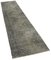 Alfombra de pasillo vintage sobreteñida en gris, Imagen 2