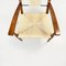 Mid-Century Modern Italian Beige Rope and Dark Wood Armchairs, 1960s, Set of 2 8