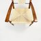 Moderne italienische Mid-Century Sessel aus beigefarbenem Seil & dunklem Holz, 1960er, 2er Set 8