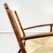 Moderne italienische Mid-Century Sessel aus beigefarbenem Seil & dunklem Holz, 1960er, 2er Set 12