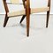 Moderne italienische Mid-Century Sessel aus beigefarbenem Seil & dunklem Holz, 1960er, 2er Set 15