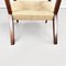 Mid-Century Modern Italian Beige Rope and Dark Wood Armchairs, 1960s, Set of 2 16