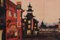 Ecole d'Artiste, Chinatown à San Francisco at Twilight, 1950s, Encre & Gouache, Encadré 10