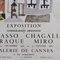 Picasso Galerie de Cannes Ausstellung Lithografie Plakat, gerahmt 10