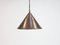 Scandinavian Brutalist Handcrafted Conical Copper Pendant by T. H. Valentiner, Denmark, 1960s 5