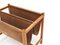 Mid-Century Modern Danish Teak and Canvas Magazine Rack, Image 5